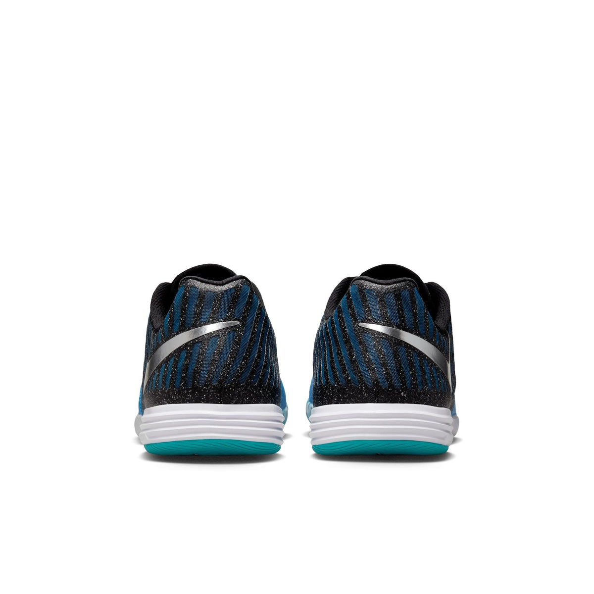 Nike Lunargato II IN Indoor Soccer Shoes- Metallic Silver/Black/Neptune Blue