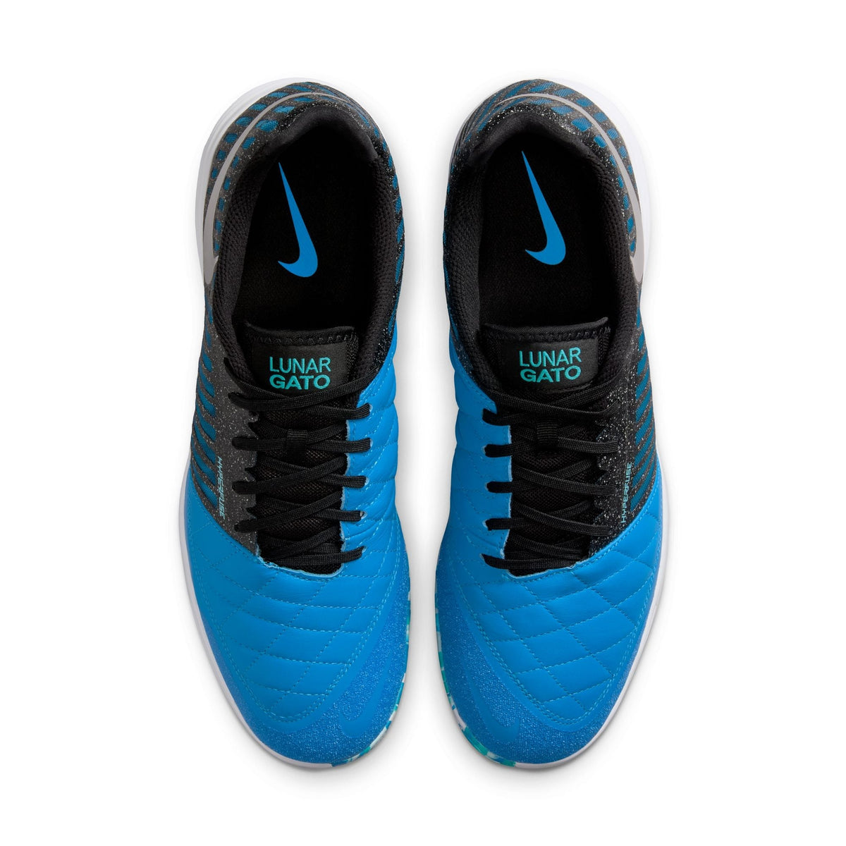 Nike Lunargato II IN Indoor Soccer Shoes- Metallic Silver/Black/Neptune Blue