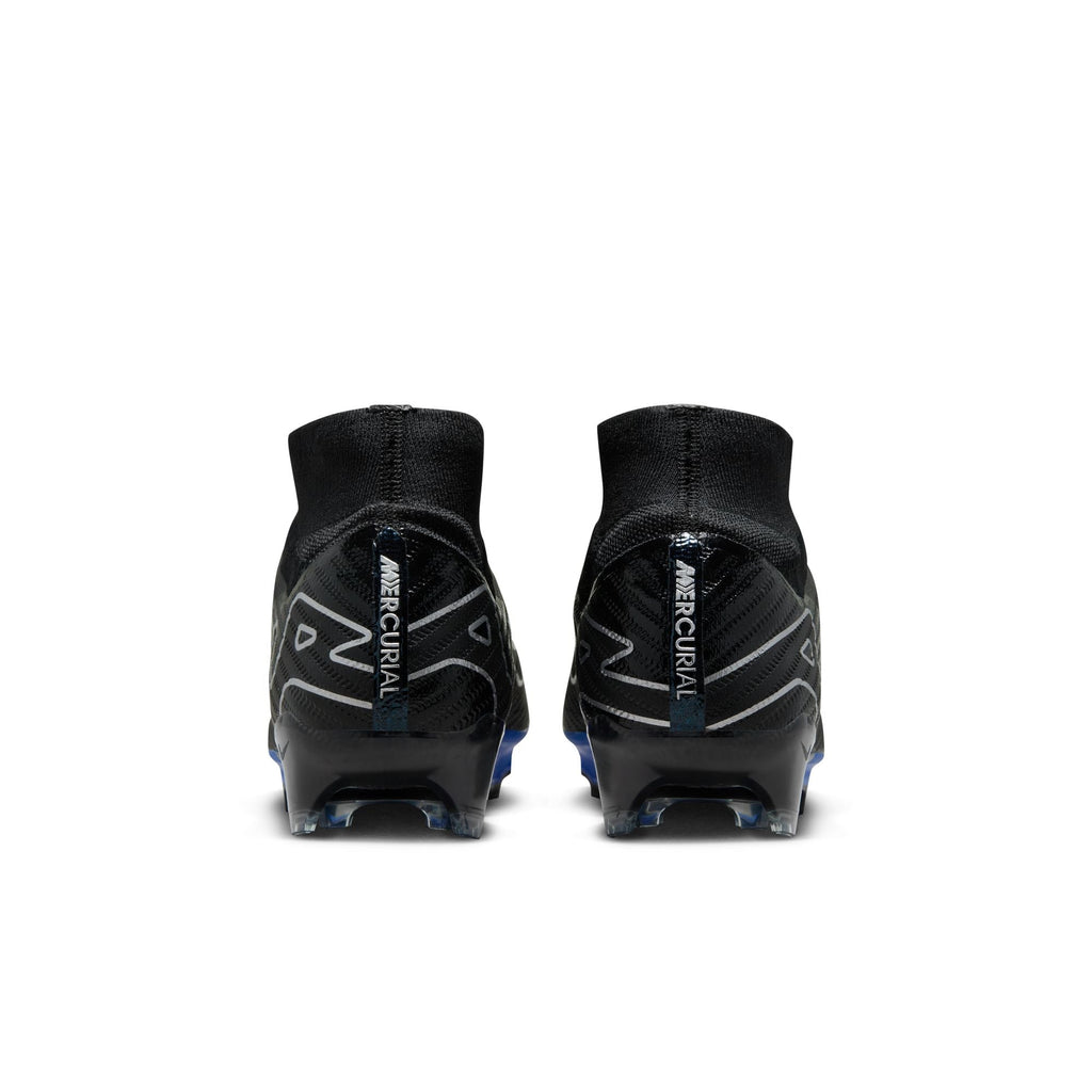 Nike Air Zoom Mercurial Superfly 9 Elite FG Firm Ground Soccer Cleat - Black/Chrome/HyperRoyal