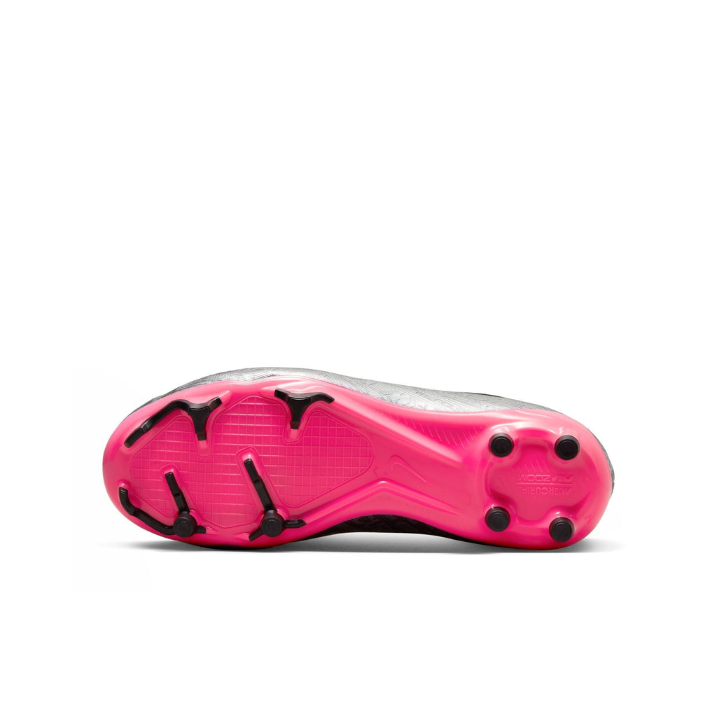 Nike Jr. Zoom Mercurial Superfly 9 Academy FG/MG - Metallic Silver/Black/Volt/Hyper Pink