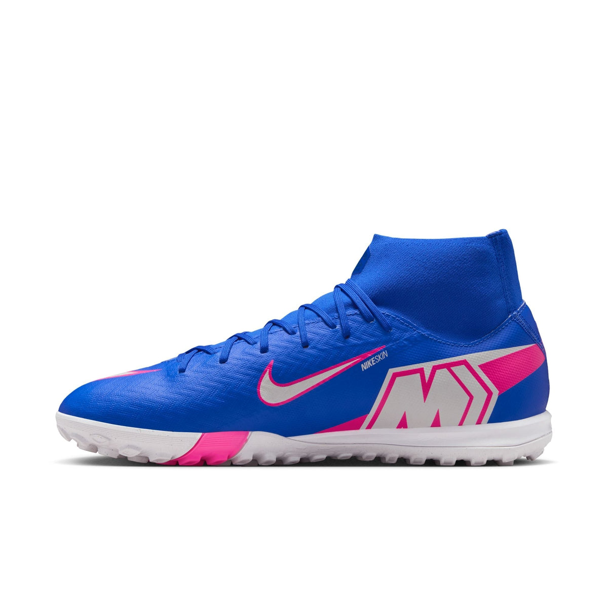 Nike Mercurial Superfly 10 Academy TF Turf Soccer Cleats-Racer Blue/White