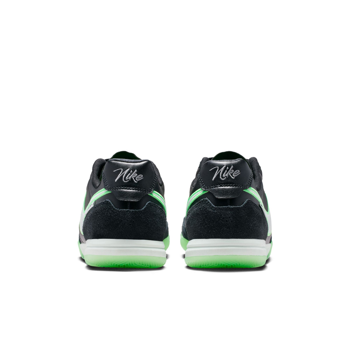 Nike Tiempo Streetgato IN Indoor/Court Low-Top Soccer Shoes- Black/Illusion Green/Black