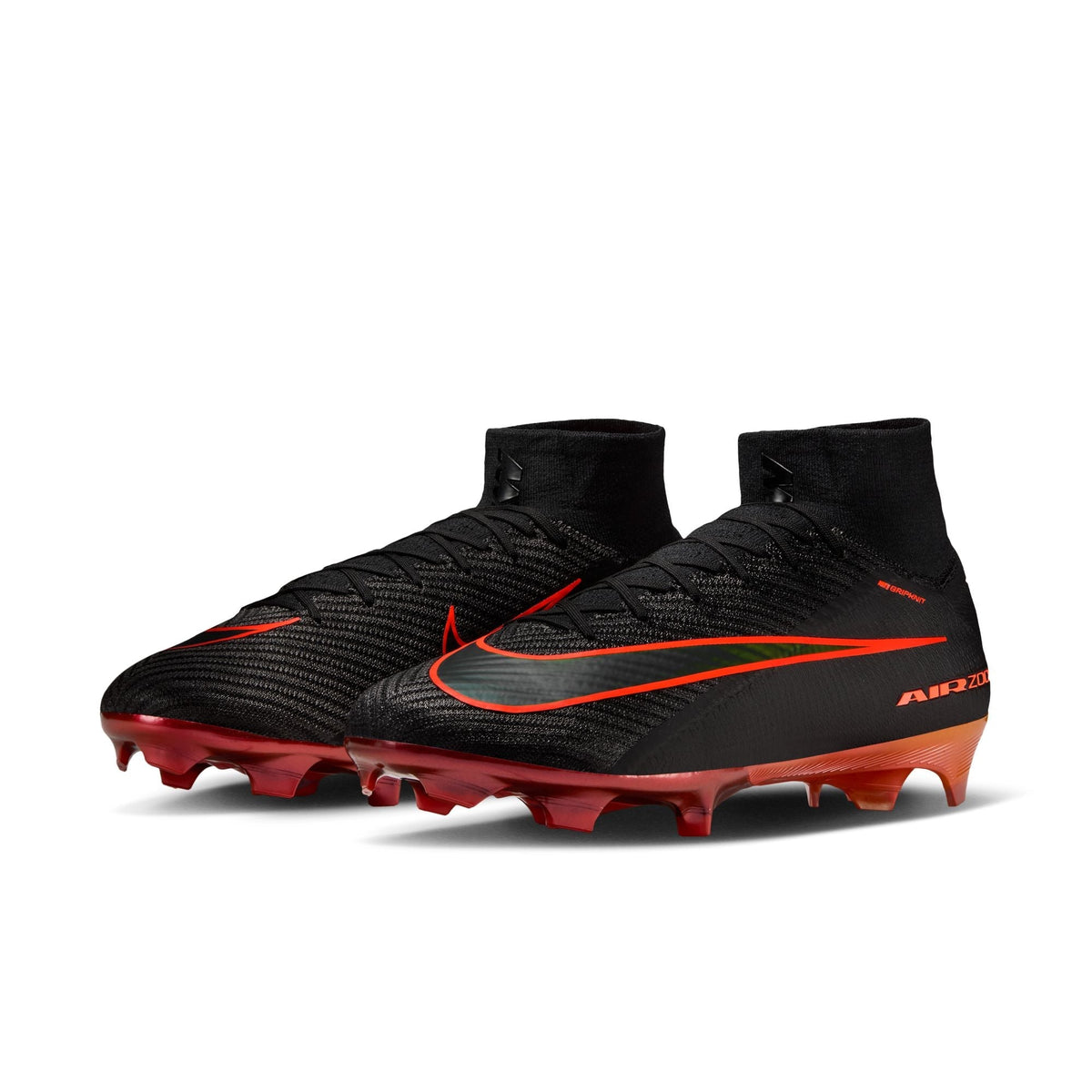 Nike Air Zoom Mercurial Superfly 10 Elite LV8 FG Firm Ground Soccer Cleats- Black/Hyper Crimson