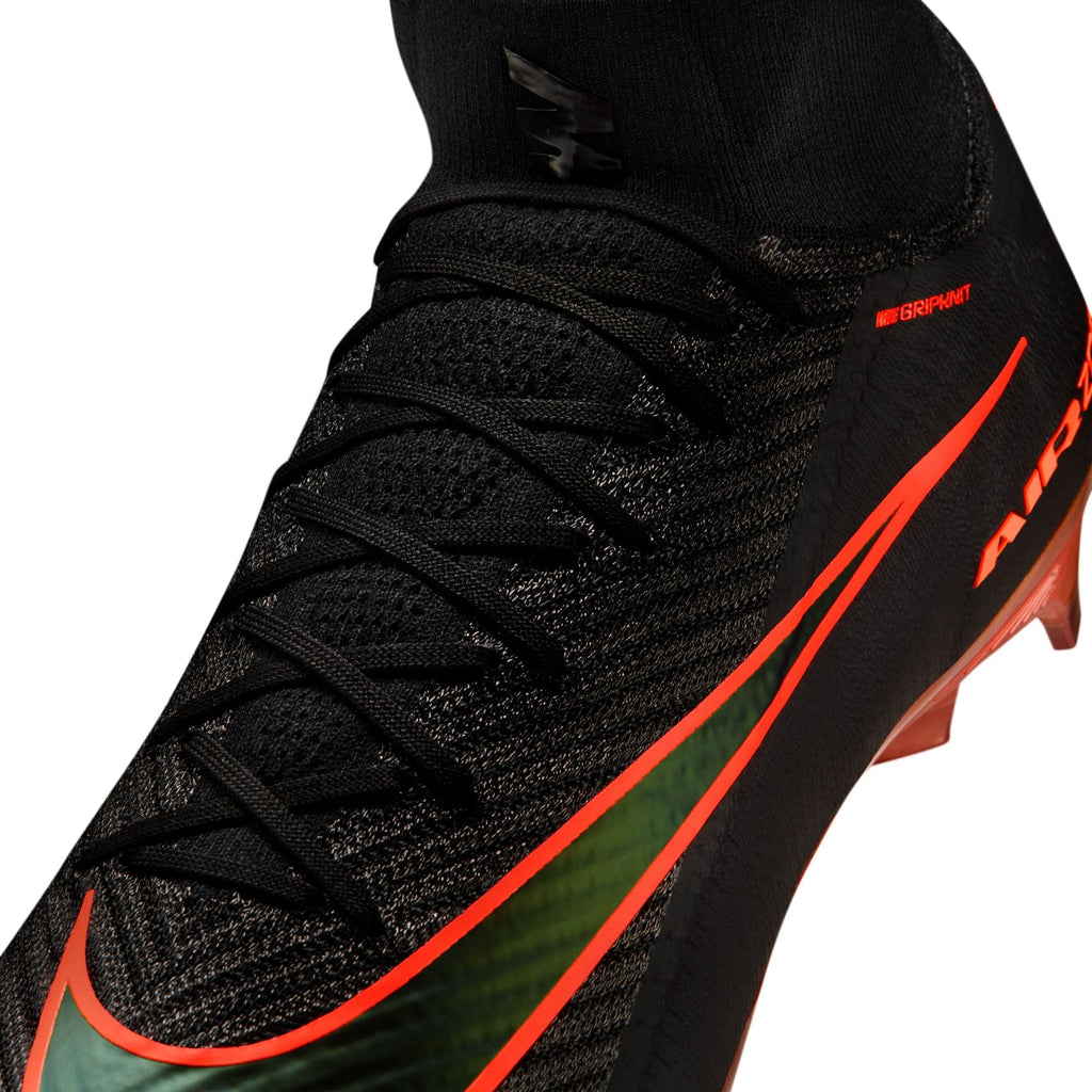 Nike Air Zoom Mercurial Superfly 10 Elite LV8 FG Firm Ground Soccer Cleats- Black/Hyper Crimson