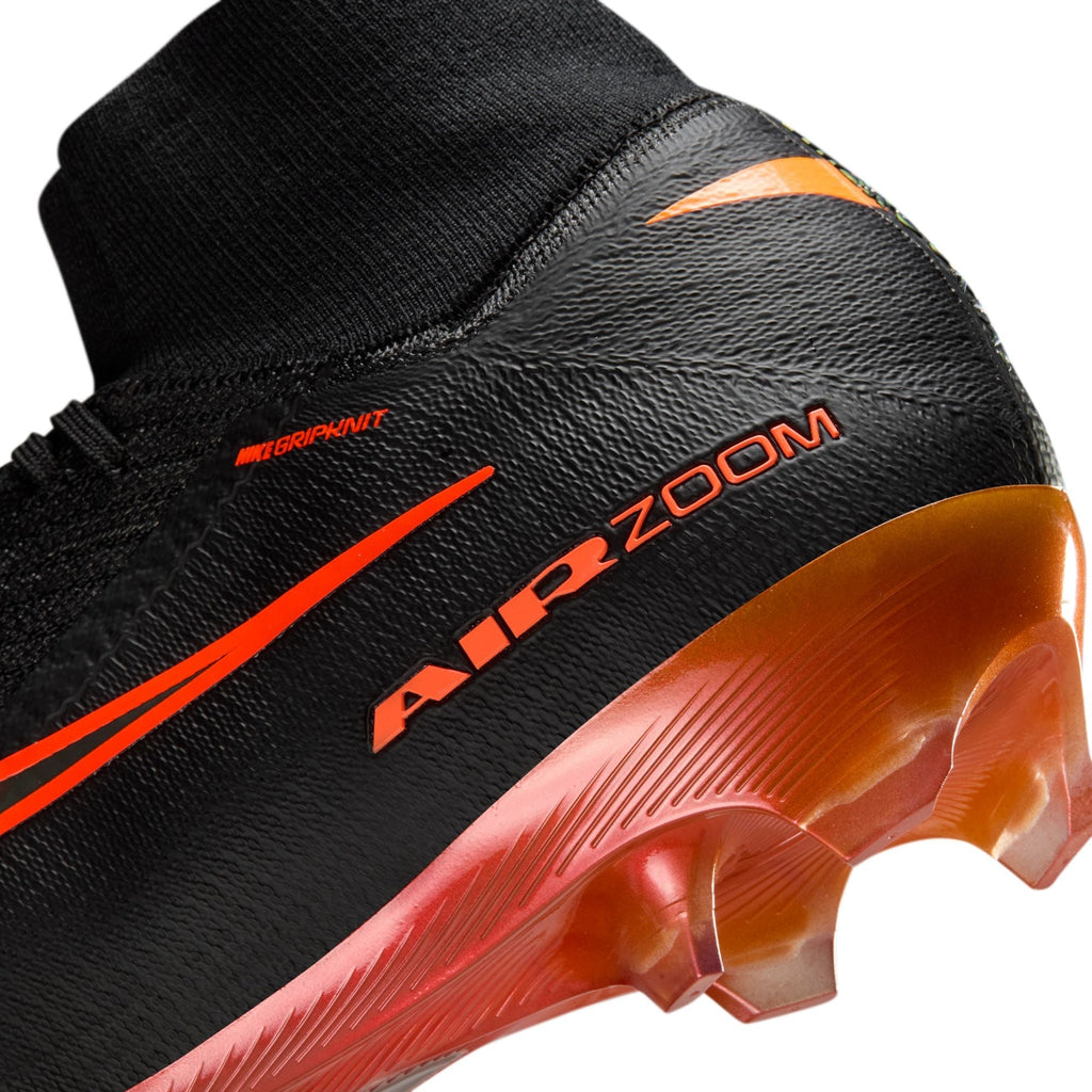 Nike Air Zoom Mercurial Superfly 10 Elite LV8 FG Firm Ground Soccer Cleats- Black/Hyper Crimson
