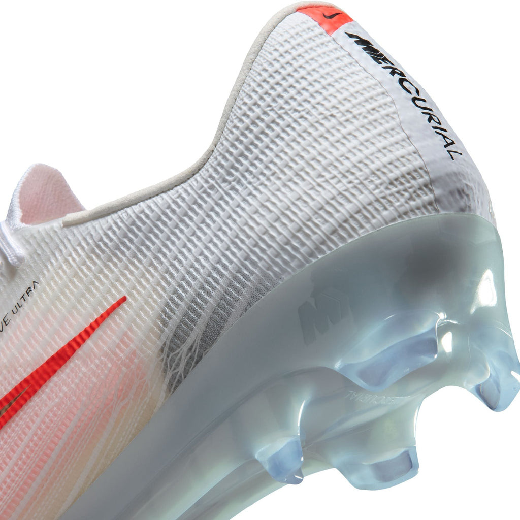 Nike Air Zoom Mercurial Superfly 11 Elite FG Firm-Ground Low-Top Soccer Cleats- White/Blur/ Bright Crimson