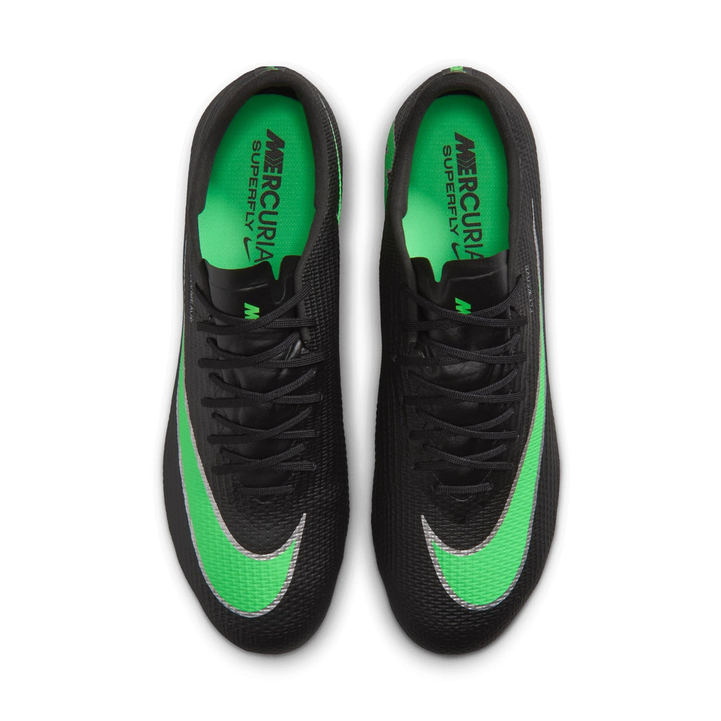 Nike Mercurial Superfly 11 Pro FG Firm-Ground Low-Top Soccer Cleats- Black/Illusion Green/Black