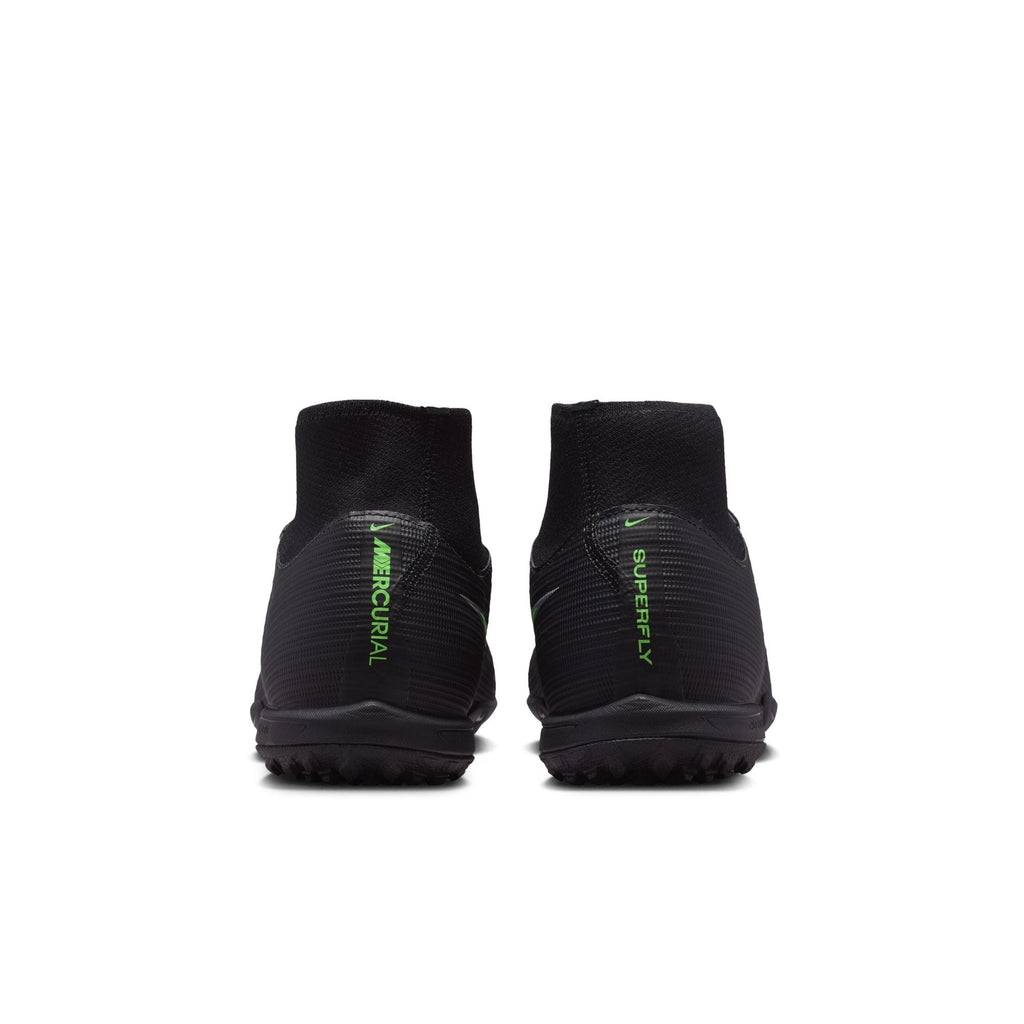 Nike Mercurial Superfly 11 Academy TF Turf High-Top Soccer Cleats- Black/Illusion Green/Black
