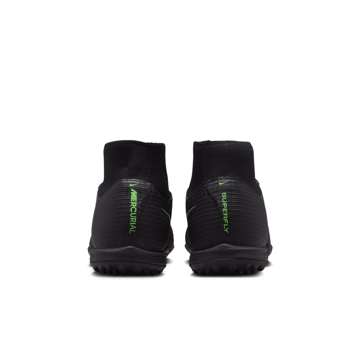 Nike Mercurial Superfly 11 Academy TF Turf High-Top Soccer Cleats- Black/Illusion Green/Black