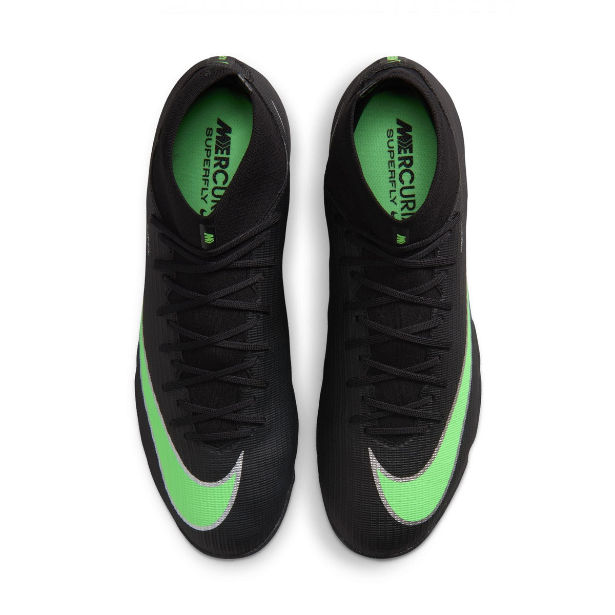 Nike Mercurial Superfly 11 Academy TF Turf High-Top Soccer Cleats- Black/Illusion Green/Black