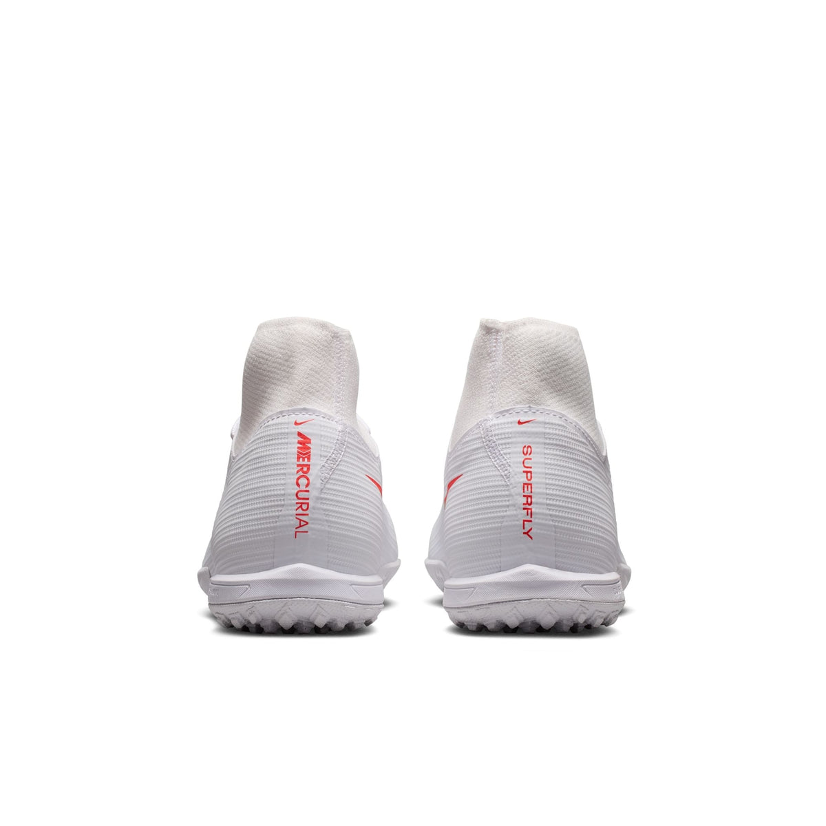 Nike Mercurial Superfly 11 Academy TF Turf High-Top Soccer Cleats- White/ Blur/ Bright Crimson