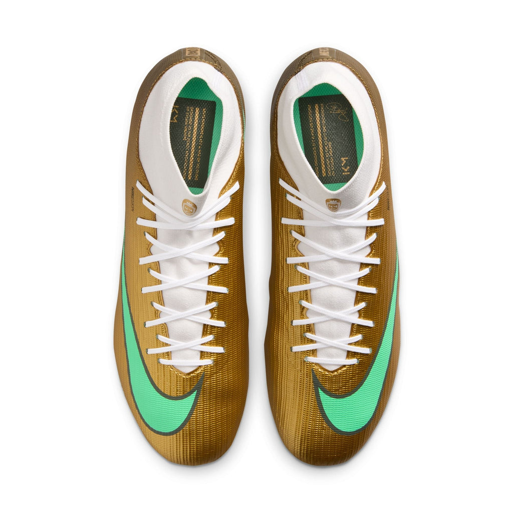 Nike Air Zoom Mercurial Superfly 11 Academy "Kylian Mbappé" FG Firm Ground Soccer Cleats - Metallic Gold/Green Glow