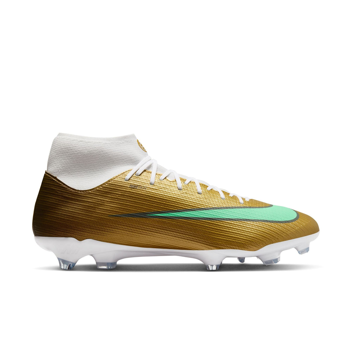Nike Air Zoom Mercurial Superfly 11 Academy "Kylian Mbappé" FG Firm Ground Soccer Cleats - Metallic Gold/Green Glow