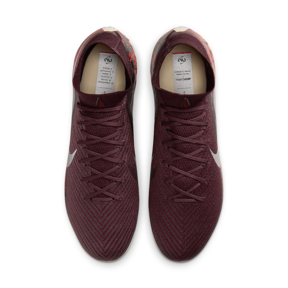 Nike United Superfly 10 Elite FG Firm Ground Soccer Cleats- Burgundy Crush/Metallic Silver