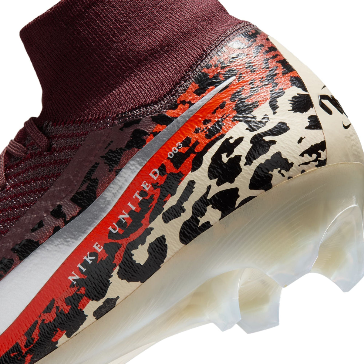 Nike United Superfly 10 Elite FG Firm Ground Soccer Cleats- Burgundy Crush/Metallic Silver