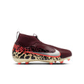 Nike United Junior Zoom Mercurial Superfly 10 Academy FG Firm Ground Soccer Cleats- Burgundy Crush/Metallic Silver
