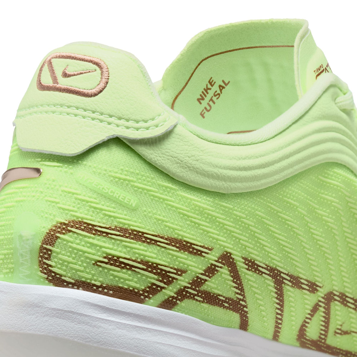 Nike Tiempo Reactgato LE IN Indoor/Court Low-Top Soccer Shoes - Light Liquid Lime/White