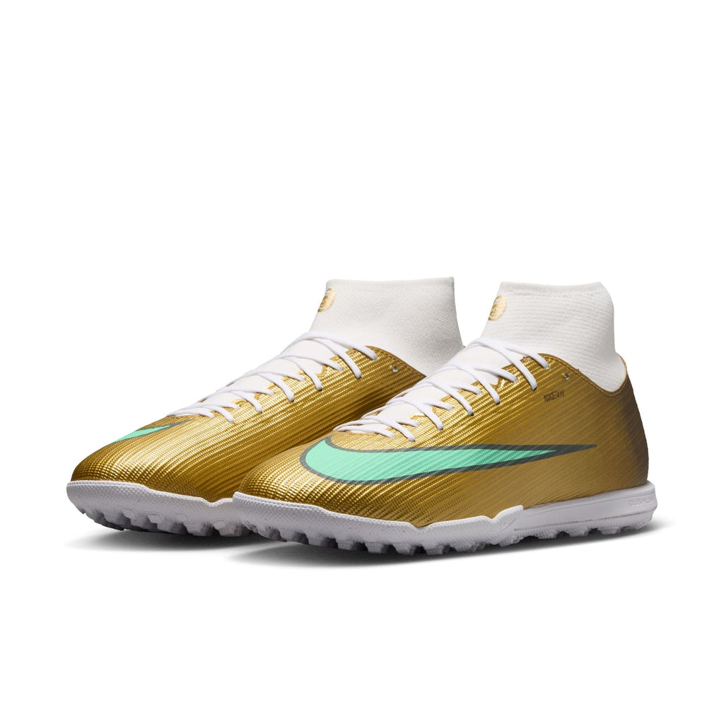 Nike Air Zoom Mercurial Superfly 11 Academy "Kylian Mbappé" TF Turf Soccer Cleats - Metallic Gold/Green Glow