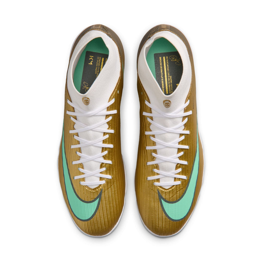Nike Air Zoom Mercurial Superfly 11 Academy "Kylian Mbappé" TF Turf Soccer Cleats - Metallic Gold/Green Glow
