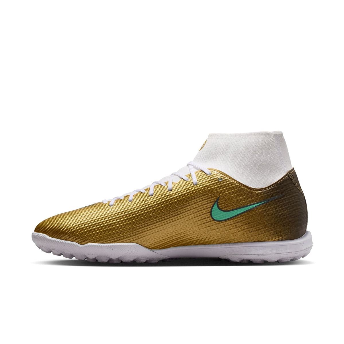 Nike Air Zoom Mercurial Superfly 11 Academy "Kylian Mbappé" TF Turf Soccer Cleats - Metallic Gold/Green Glow