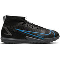 Nike Junior Mercurial Superfly 8 Academy TF Artificial Turf Soccer Shoe - Black/Black/IronGrey