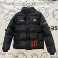 Supreme x Umbro Men Hooded Puffer Jacket Embroidered Football Winter Coat