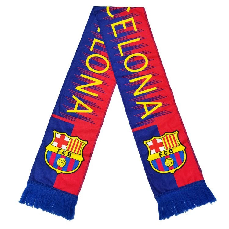 FC Barcelona Fan Scarf Red Blue Stripe Tassel