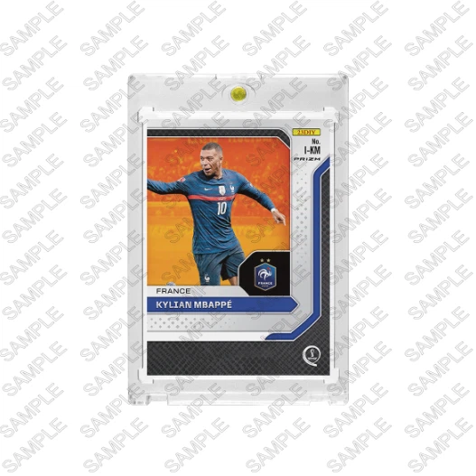 Kylian Mbappé France 10/10 Printed‑Signature International Ink Collectible Card, Panini Prizm Inspired Fan‑Made Card with Magnetic One‑Touch Holder