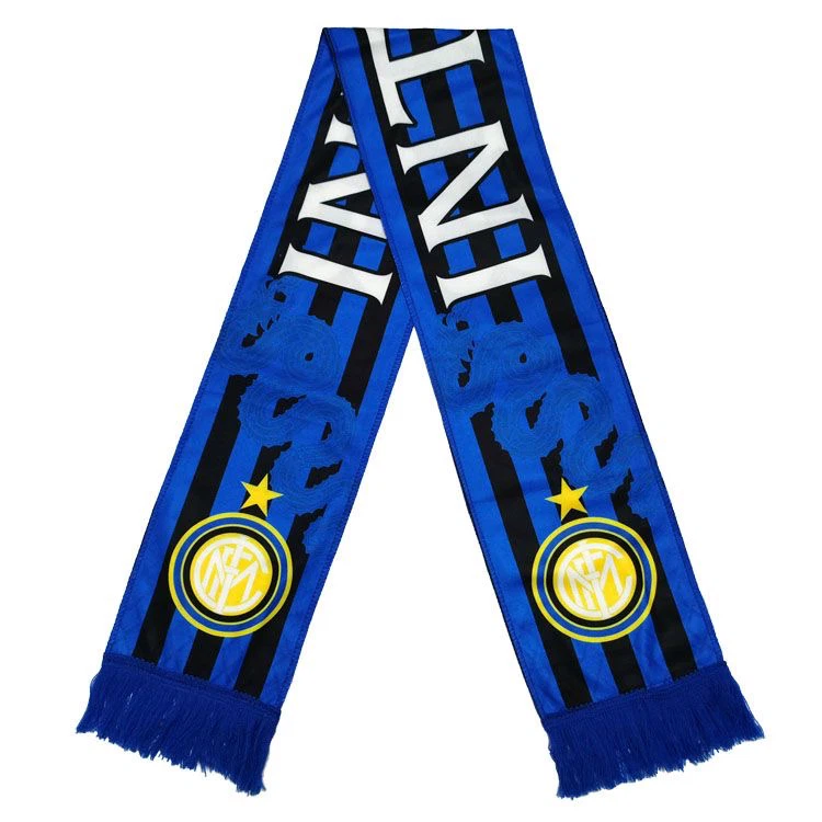 Inter Milan Fan Scarf Blue Black Stripe Tassel