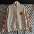 Adidas Spain National Team Men’s Pullover Hoodie, España Football Fan Sweatshirt, Cream