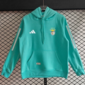 Adidas SL Benfica Men’s Pullover Hoodie, Benfica Football Fan Sweatshirt, Turquoise
