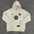 Nike FC Barcelona Men’s Pullover Hoodie, Barca Football Fan Sweatshirt, Off‑White