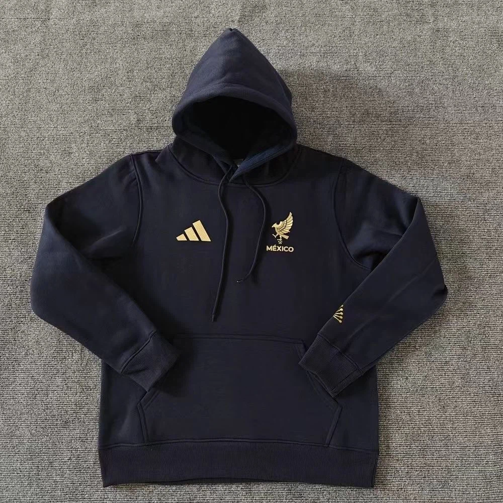 Adidas Mexico National Men’s Pullover Hoodie, Mexico Football Fan Sweatshirt, Navy Blue