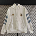 Adidas Argentina AFA Men’s Pullover Hoodie, Argentina World Cup Champion Football Fan Sweatshirt, Off‑White