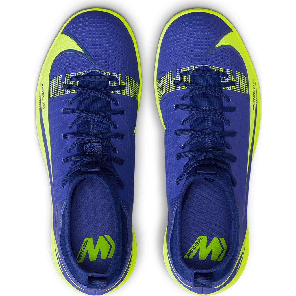 Nike Junior Mercurial Superfly 8 Academy IC Indoor Soccer Shoe- Lapis/Volt/Blue Void