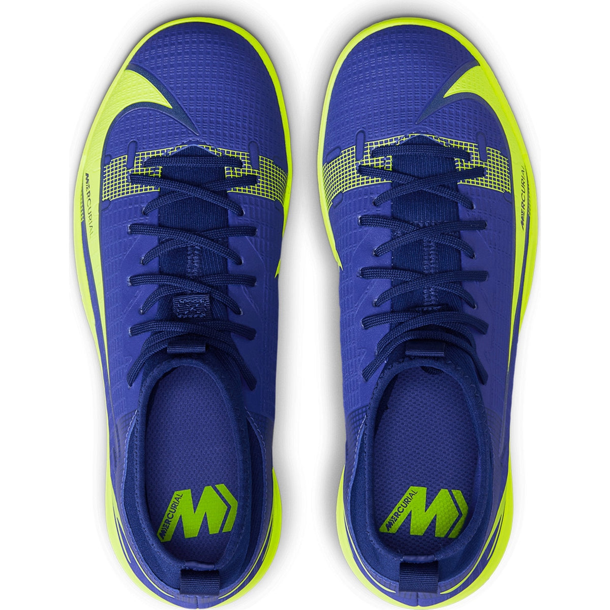 Nike Junior Mercurial Superfly 8 Academy IC Indoor Soccer Shoe- Lapis/Volt/Blue Void