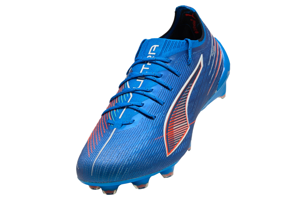 Puma Ultra 6 Ultimate FG Firm Ground Soccer Cleat -Ultra Blue/White/Glowing Red