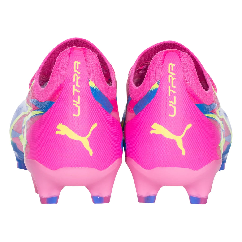 Puma Ultra Ultimate FG/AG Firm Ground Soccer Cleat - Luminous Pink/Ultra Blue/Yellow Alert