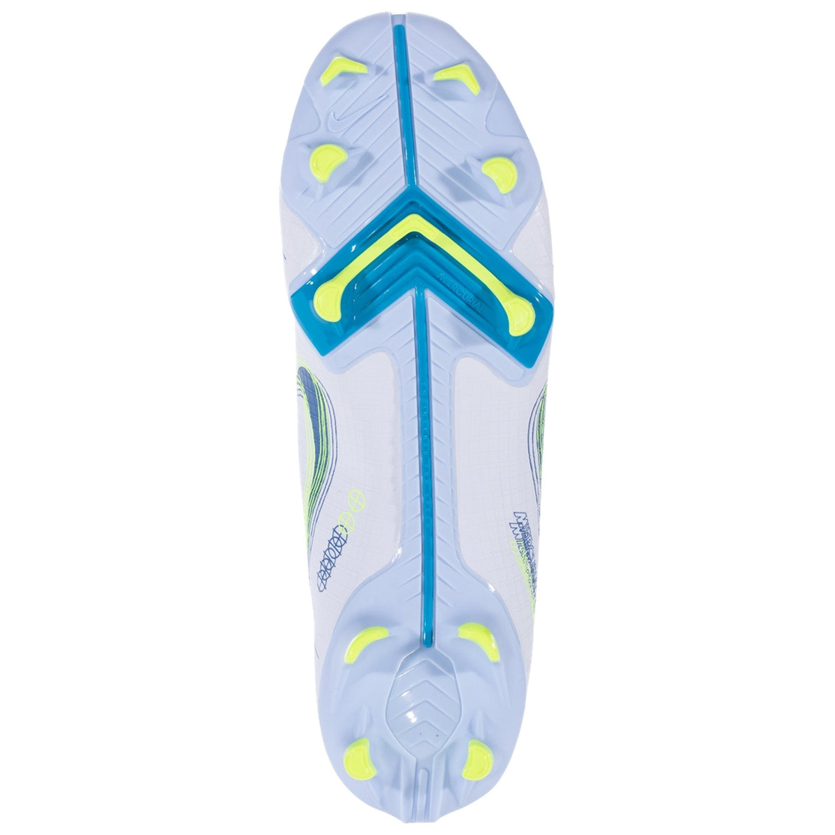 Nike Mercurial Superfly 8 Academy FG/MG Soccer Cleat - Grey/Blackened Blue/Light Marine/Laser Blue/Volt