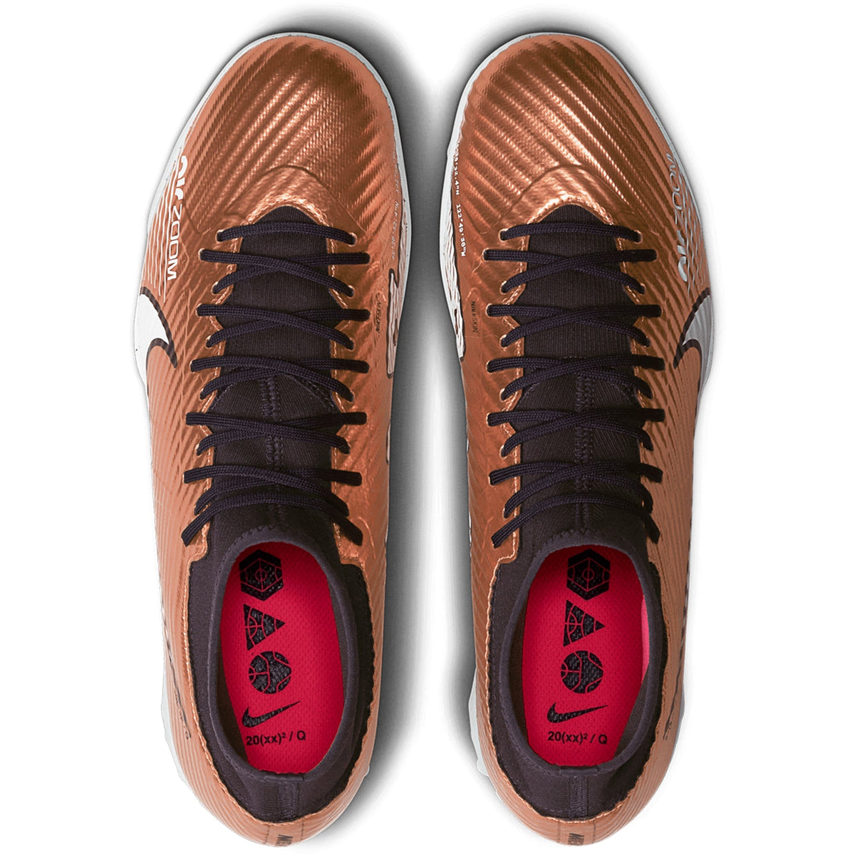 Nike Zoom Mercurial Superfly 9 Academy Q TF Turf Soccer Shoes - MetallicCopper